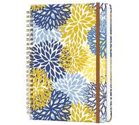WLPFSAHF Spiral Journal Notebook for Women, Hardcover A5 College Ruled Notebook, 60 Sheet, Thick Paper, Cute Lined Journal for School, Office & Work, 6 x 8.4 in(Abstract Floral)