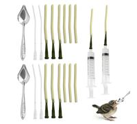 wlsvega 30 Piezas Jeringas 5ml - Jeringa con Tubo - Jeringas con Aguja - Apto para alimentación de Loros, Palomas, Conejos, roedores y pájaros de Todos los tamaños u Otras Aves y Mascotas