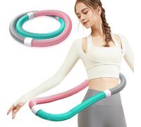wlsvega Hula Hoop Suave ponderado para Adultos - Suave Hula Hoop - Suave Hula Hoopper Adelgazar con Peso - Diseño con Resorte, Estructura cómoda para la Vida, Plegable y portátil