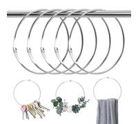 wlsvega Juego de 5 Piezas Anillo Llavero Grande - 5 Unidades 150 Mm Anillo de MercancíA Llavero - Anillo de Metal con Cierre RáPido - TamañO Grande de 150 Mm, con FuncióN de LiberacióN RáPida