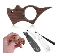 wlsvega Soporte Para PáGinas de Libros - Separador de Paginas Libro - Marcador de Pulgar Hecho A Mano en Nogal Natural - Agujero Central de 2,2 cm,Los Libros Y La Literatura (Incluye Dos MarcapáGinas)