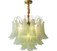 WLTDYZZLDN Golden Modern Chandelier, 6 Creative Horseshoe Glass, Nordic French Ceiling Lamp, Perfect Match for Living Room, Dining, Bedroom, Entrance, Lobby lampara(Green)