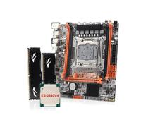 WLTDYZZLDN Placa Bases Kit de Placa Base Fit For X99 + Intel Xeon E5 2640 V4 + 16 GB (2 x 8 GB) Compatible con USB 3.0, SSD NVMe M.2, DDR4 REG ECC Placa Bases(Motherboards)