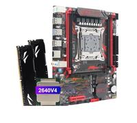 WLTDYZZLDN Placa Bases Placa Base Intel Fit For X99 + Xeon E5 2640V4 2.4GHz (10 núcleos/20 Hilos) + 16GB DDR4 3200MHz REG ECC Placa Bases