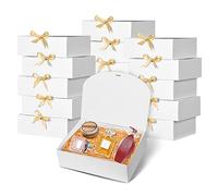 WLUSEAXI Paquete de 12 cajas de regalo con tapas 12 x 9.8 x 3.1 (blanco)
