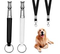 WLVinson 2 silbatos para perros (blanco y negro)