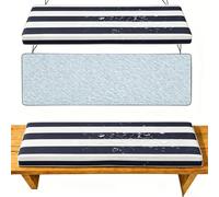 WLXFF Cojín Banco Jardín a Rayas, 5 cm Grosor, Espuma Alta Densidad, Impermeable Antideslizante, Fácil de Limpiar para Exteriores
