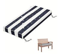 WLXFF Cojín de Asiento a Rayas Impermeable, 5 cm Grosor, Base Antideslizante, fácil Limpieza para Bancos y Columpios