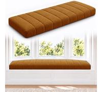 WLXFF Cojín de Asiento Largo 8cm Tejido Teddy Antideslizante Lavable Banco | Cojín de Asiento 8cm Tejido Teddy, Espuma 50D Sostén, Base Antideslizante, Funda Desmontable Lavable para Banco y Ventana
