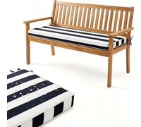 WLXFF Cojín Espeso para Banco de Jardín a Rayas, 5 cm Grosor, Impermeable, Espuma Resistente, Ideal para Sillas Largas y Terrazas