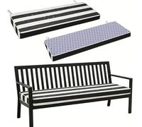 WLXFF Cojín Rectangular 2/3 Plazas, Tela Rayada Impermeable, Espuma Alta Densidad, Antideslizante para Banco de Madera y Sofá