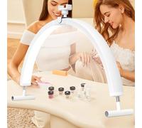 WLXFF Plegable Luz De Media Luna De UñAs De, LáMpara De Mesa Led con BotóN Y Mando A Distancia, 3 Modos De Color Y 5 Niveles De Brillo, LáMpara De Belleza para Tatuaje, Manicura,A