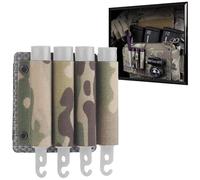 WLXW Bolsa Táctica Barras Luminosas 4 Soportes Linternas Químicas Bolsa Organizadora Almacenamiento Accesorios Portaplacas Chaleco Caza Sistema Molle(Tan)