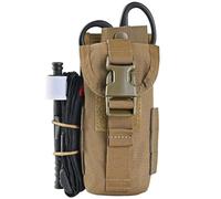 WLXW Bolsa Torniquete Táctico Bolsa Almacenamiento Traumatología Emergencias Médicas Bolsa Cinturón MOLLE EDC Linterna Clip Accesorios Médicos(TAN)