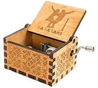 WLXW Caja Musical Grabada A Mano de Madera Antigua Tallada A Mano, Estilo Vintage, Caja de Música, Regalos para Cumpleaños, Navidad, Día de San Valentín,La la Land
