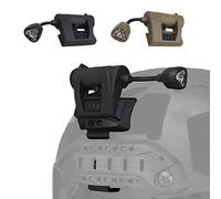WLXW Lámpara De Casco Táctico 4 Modos De Conversión Airsoft Lámpara De Casco Ahorro De Energía Caza Militar Casco Rápido Linterna,Negro