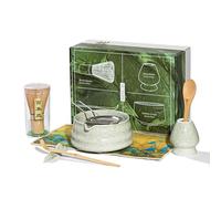 WLZP Matcha Kit 8 Piezas, Set de Té con Batidor, Tazón con Pico, Tamiz de Té, Soporte de Batidor, Cuchara, Pala, Toalla de Té y Soporte de Pala - Ideal para Amantes de Matcha y como Regalo