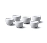WM Bartleet & Sons 1750 Juego de 6 mini cuencos individuales de porcelana tradicional para mantequilla, 3 cm, color blanco, (TSET32)