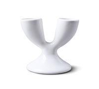 WM Bartleet & Sons 1750 T8 Huevera Doble de Porcelana Tradicional, Color Blanco