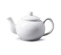 WM Bartleet & Sons 1750 - Tetera de porcelana tradicional de 4 tazas, 900 ml, color blanco, 900ml