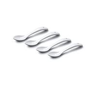 WM Bartleet & Sons 1750 TSET153 Juego de 4 cucharas Tradicionales de Porcelana para Mermelada, azúcar y Salsas (11 cm), Color Blanco