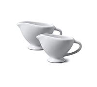 WM Bartleet & Sons - 1750 TSET30 - Juego de 2 salseras tradicionales, de porcelana, tamaño pequeño, porcelana, Blanco, 90ml/90ml