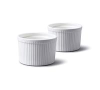 WM Bartleet & Sons 1750 TSET37 Juego de 2 moldes Tradicionales de Porcelana Profunda de 10 cm de diámetro, Color Blanco