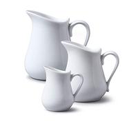 Wm Bartleet & Sons - Jarras de porcelana, Blanco, 100ml/300ml/450ml Pack de 3