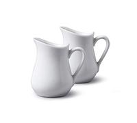 Wm Bartleet & Sons - Jarras de porcelana, Blanco, 80 ml Pack de 2