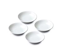 Wm Bartleet & Sons - Juego de 4 mini platos de porcelana para sushi, soja y condimentos, 10 cm, color blanco