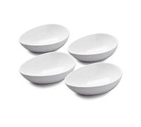 Wm Bartleet & Sons - Juego de 4 platos de porcelana para guacamole (13 cm), color blanco