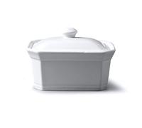 WM Bartleet & Sons - Mantequillera con tapa, Blanco, 15 x 12 x 9.5 cm