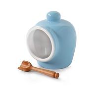 Wm Bartleet & Sons - Recipiente de porcelana, diseño tradicional, ideal para guardar la sal, azul, 9 cm