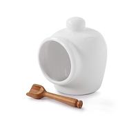 Wm Bartleet & Sons - Recipiente de porcelana, diseño tradicional, ideal para guardar la sal, Blanco, 9 cm