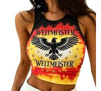 Wm Top 2026 Deutschland Damen Sexy Tank Top Fußball Tops Original Große Größen Wm Trikot 2026 Vintage Tanktops Mode Football Classic FußballTrikot Frauen Stretch Fan Shirt Fun-T Sportfan T-Shirts S