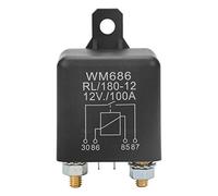 WM686 Relé de arranque de coche de servicio pesado de 100 A, relé de eléctrico automotriz abierto normal, contactor cargador dividido para control de batería ON/OFF RL / 180 DC 12V