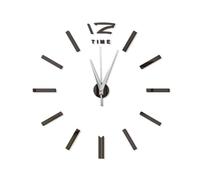 wM6cT3hU Reloj de Pared Reloj de Pared DIY for Oficina en casa, 60 cm, sin Marco, Moderno Reloj 3D, Pegatinas Espejo, diseño habitación Hotel, decoración Escolar(Negro)