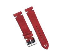 WMAMBZNDHP Correa Apta For Reloj Seiko, Pulsera Vintage Hecha A Mano Con Costuras, 18mm, 20mm, 22mm(Red-White,20MM_BLACK BUCKLE)