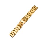 WMAMBZNDHP Correa de acero inoxidable de 18mm, 19mm, 20mm, 21mm, 22MM, 23mm, 24mm y 25mm, pulsera de eslabones de Metal for reloj, correa de reloj negra, plateada, rosa y dorada(Black,20mm)