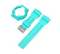 WMAMBZNDHP Correa De Caja Apta For Casio Fit For G-Shock GA-100/110/120 GA-140 GD-100/110/120 GLS-100 GAX-100 Accesorios De Banda De Reloj Con Bisel Brillante De Resina TPU(Cyan)