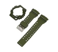 WMAMBZNDHP Correa De Caja Apta For Casio Fit For G-Shock GA-100/110/120 GA-140 GD-100/110/120 GLS-100 GAX-100 Accesorios De Banda De Reloj Con Bisel Brillante De Resina TPU(Army green)