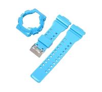 WMAMBZNDHP Correa De Caja Apta For Casio Fit For G-Shock GA-100/110/120 GA-140 GD-100/110/120 GLS-100 GAX-100 Accesorios De Banda De Reloj Con Bisel Brillante De Resina TPU(Light blue)