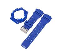 WMAMBZNDHP Correa De Caja Apta For Casio Fit For G-Shock GA-100/110/120 GA-140 GD-100/110/120 GLS-100 GAX-100 Accesorios De Banda De Reloj Con Bisel Brillante De Resina TPU(Dark blue)