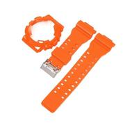 WMAMBZNDHP Correa De Caja Apta For Casio Fit For G-Shock GA-100/110/120 GA-140 GD-100/110/120 GLS-100 GAX-100 Accesorios De Banda De Reloj Con Bisel Brillante De Resina TPU(Orange)