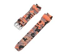 WMAMBZNDHP Correa De Camuflaje Apta For Casio Fit For G-Shock G-9200 GW-9200 9101 9102 9110 9125 Pulsera De Reloj Deportivo Resistente Al Agua De Goma De Resina For Hombres(Camouflage Orange)
