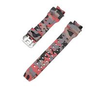 WMAMBZNDHP Correa De Camuflaje Apta For Casio Fit For G-Shock G-9200 GW-9200 9101 9102 9110 9125 Pulsera De Reloj Deportivo Resistente Al Agua De Goma De Resina For Hombres(Camouflage Red)