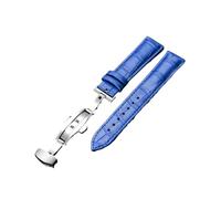 WMAMBZNDHP Correa de reloj de 12mm, 13mm, 14mm, 15mm, 16mm, 17mm, 18mm, 19mm, 20mm, 21mm, 22mm, 23mm, 24mm, apta for pulsera con hebilla de mariposa(Dark brown silver,20mm)