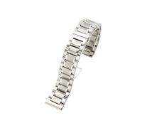 WMAMBZNDHP Correa de reloj de acero inoxidable de 14MM, 16MM, 18MM, 19MM y 20MM apta for reloj TISSOT 1853 T41 T17, pulsera de reloj plateada, dorada, rosa y dorada(05-Steel,16mm)