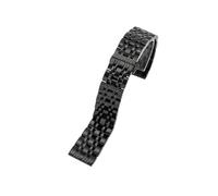 WMAMBZNDHP Correa de reloj de acero inoxidable de 14MM, 16MM, 18MM, 19MM y 20MM apta for reloj TISSOT 1853 T41 T17, pulsera de reloj plateada, dorada, rosa y dorada(07-Black,14mm)