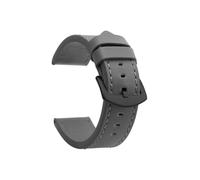 WMAMBZNDHP Correa de reloj de moda, correa de reloj deportiva de cuero Vintage, hebilla de acero inoxidable, accesorios de reloj de 18mm, 20mm, 22mm y 24mm(Gray Black)